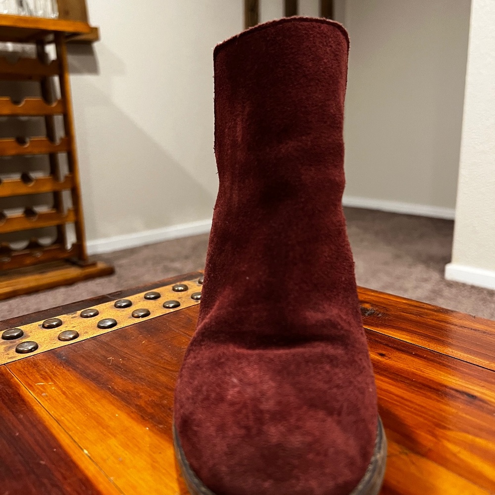 Lucky Brand Leather Wedged Booties